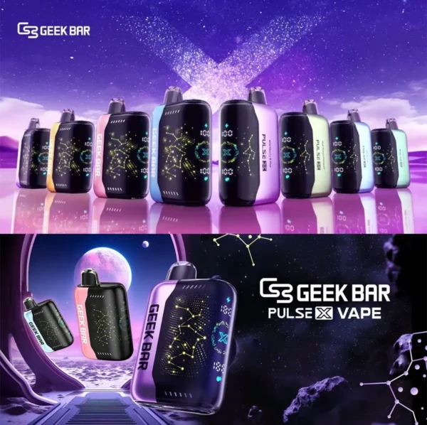 G3-GEEK-BAR-PULSE-X-VAPE-脉冲电子烟-产品主图 【現貨秒發】GEEK BAR Pluse X 星空 25000 PUFFS 一次性主機 潮人必備顏值天花板 熱銷補貨免運【買5贈1】