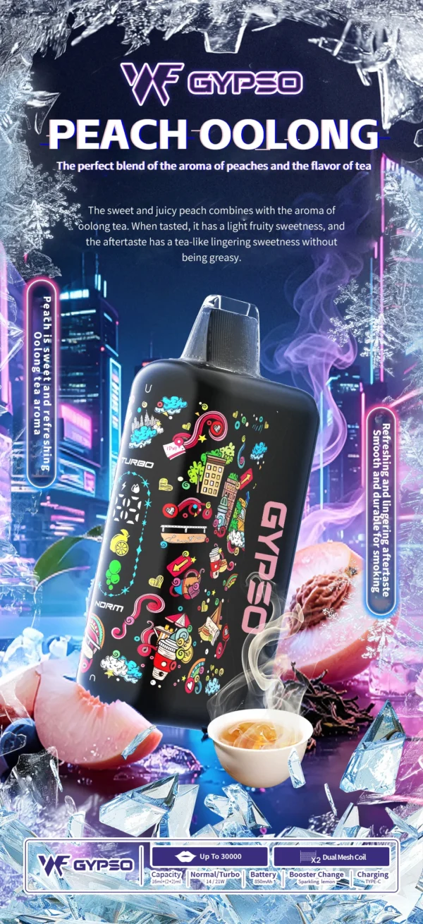 GYPSO滿天星30000口抛棄式電子煙-10 【顏值天花板】GYPSO 滿天星 30000口拋棄式電子煙 擊喉感扎實 濃郁順滑 首選