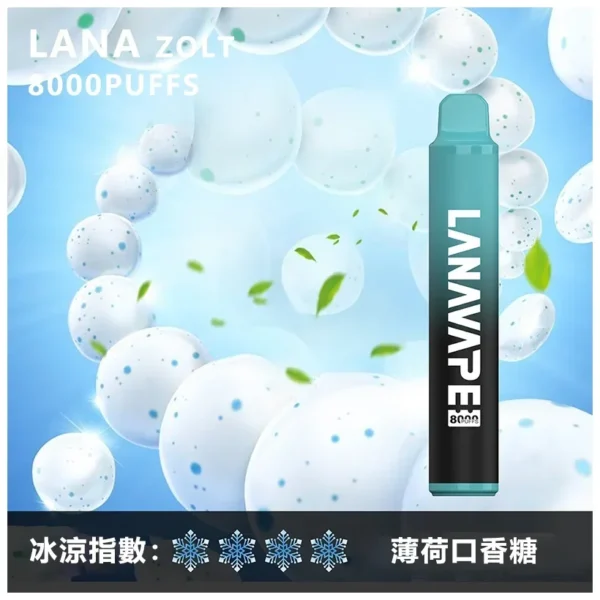 image-288 LANA ZOLT 拉娜 冰感水果系列 8000口拋棄式電子煙|3%尼古丁鹽順滑摯喉 Mesh芯清爽極致體驗