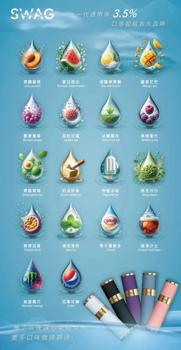 SWAG 一代通用潮流煙彈 3.5%｜人氣爆款必囤 通用多款一代主機 獨家解癮配方結合細緻陶瓷霧化【買5贈皮革主機】